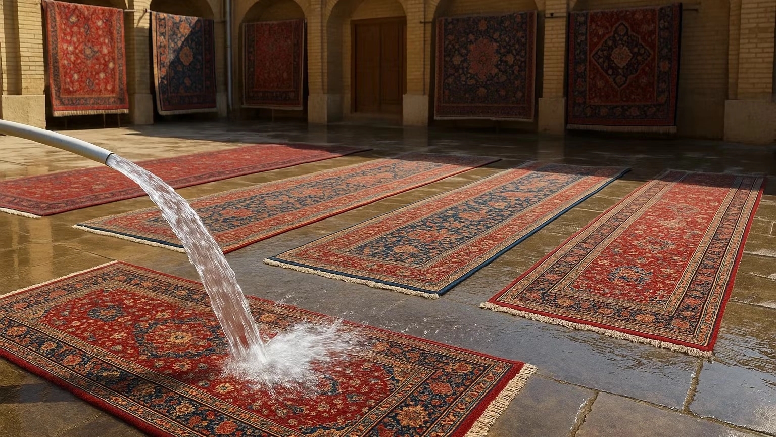 شستشو با مواد نانو قالیشویی در شهرک رضوان و فرهنگیان شیراز