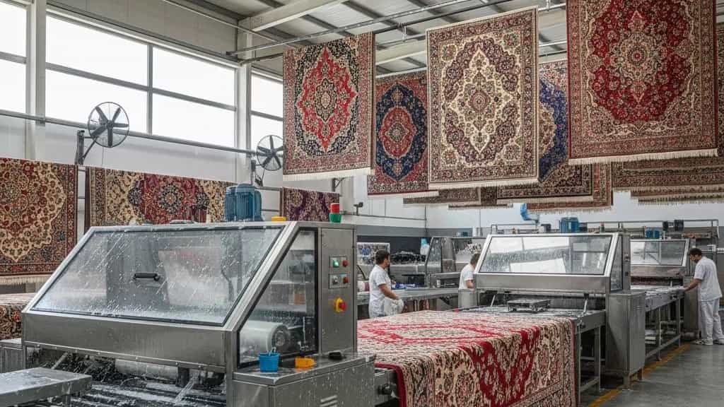 قالیشویی در بلوار سرباز و سفیر جنوبی شیراز  با دستگاه‌های به‌روز